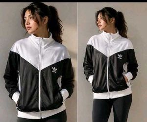 Adidas Black& white track Jacket