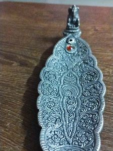 Silver Ganesh Arti &amp; Agarbatti Stand