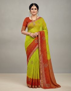 hand embroidered pure  georgette saree