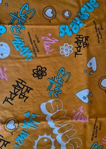 Funky Graphic Print Orange T-Shirt