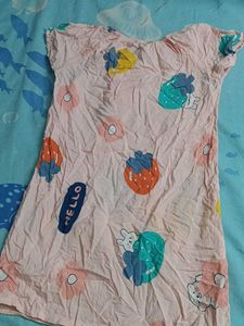 Cute Strawberry Pajama Dress