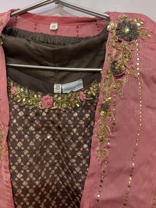 Elegant Pink Kurta Set with Jacket