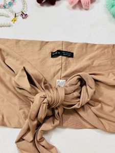 Stylish Beige Wrap Top