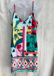 4229. Colorful Patchwork Mini Dress