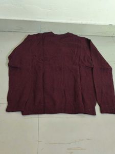 Maroon V-Neck Sweater