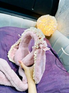 Soft Pink Furry Dupatta