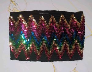 Topshop Party Sequin Embellished Top