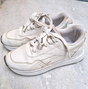 Stylish White Platform Sneakers
