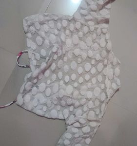 White Lace Cropped Cardigan