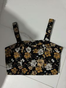 forever Floral Print Cropped Tank Top