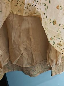 Kids Stylish White Puff Sleeve Top &amp; long skirt