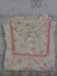 Off White Floral Night Gown