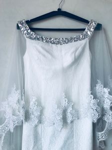 Cape lace fishtail bodycon Mermaid