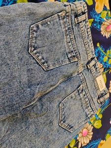 Acid Wash Wide Leg Jeans