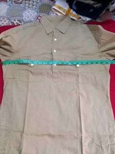 MENS BEIGE PATTAN SET Shirt and Pants