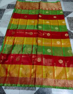 Vibrant Silk Saree with Blouse