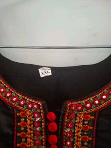 black ethnic kurta set