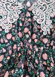 Floral Lace Collar Mini Dress