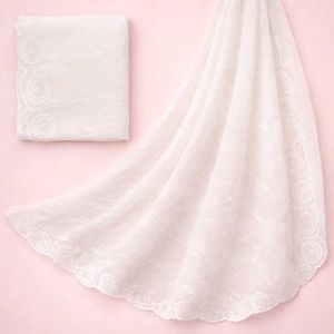 Elegant White Embroidered Dupatta