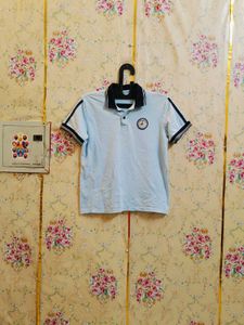 🇳🇿💫🎀Light Blue Polo Shirt with Black Accents