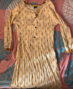 Yellow mustard long kurti