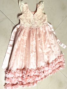 Beautiful Pink Lace Flower Girl Dress