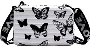 Butterfly Print Crossbody Bag