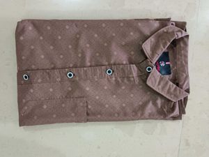 Men's Brown Printed Casual Shirt