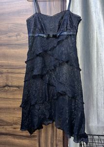 Elegant Black Tiered Party Dress