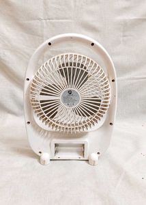 Portable Battery-Operated Table Fan with LED Light