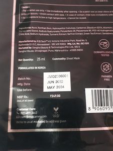 Myglamm Popxo D-tan Sheet mask And Manish malhotra