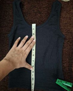 Black Ribbed Tank Top