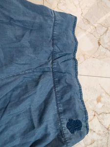 Denim Palazzo Pants