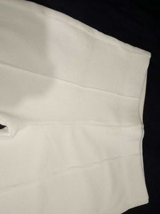 White High-Waist Wide-Leg Pants