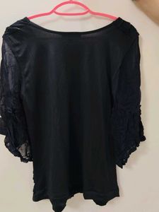 Elegant Black Ruffled Top