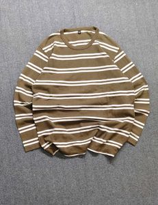 Uniqlo Striped Long Sleeve Warm T-Shirt