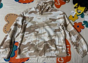 Camouflage Mock Neck Sweatshirt