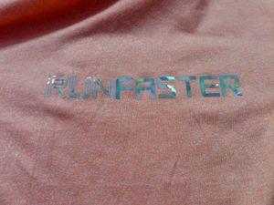 Peach "Run Faster" Graphic T-Shirt