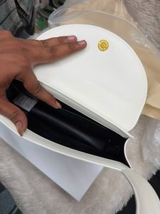 Jacquemus White Circle Handle Bag