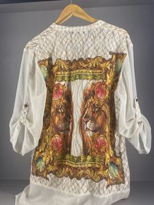 Lion Print Sheer Tunic