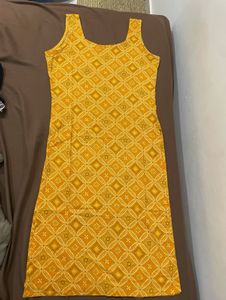 Sunny Yellow Ethnic Kurta with White Pants