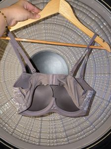 Gray Lace Bandeau Bra