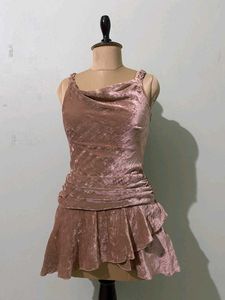 Velvet Ruched Cocktail Dress