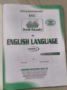ISC Self-Study English Language Paper I Book