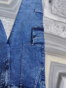 Blue Denim Cargo Jeans