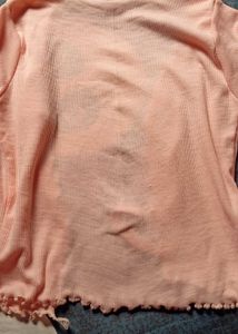Cute Pink Tie-Front Cardigan