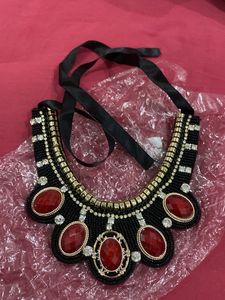 Red Beaded Neckpiece