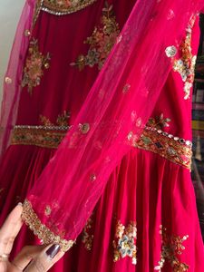 Magenta Embroidered Anarkali Gown