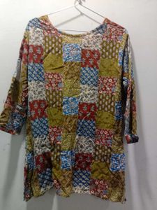 Bohemian Patchwork Kurta Top