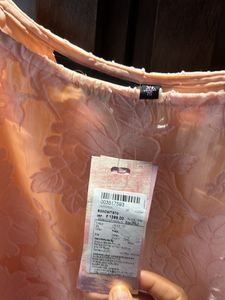 Off Shoulder Rose Top With Beautiful Brasso Work